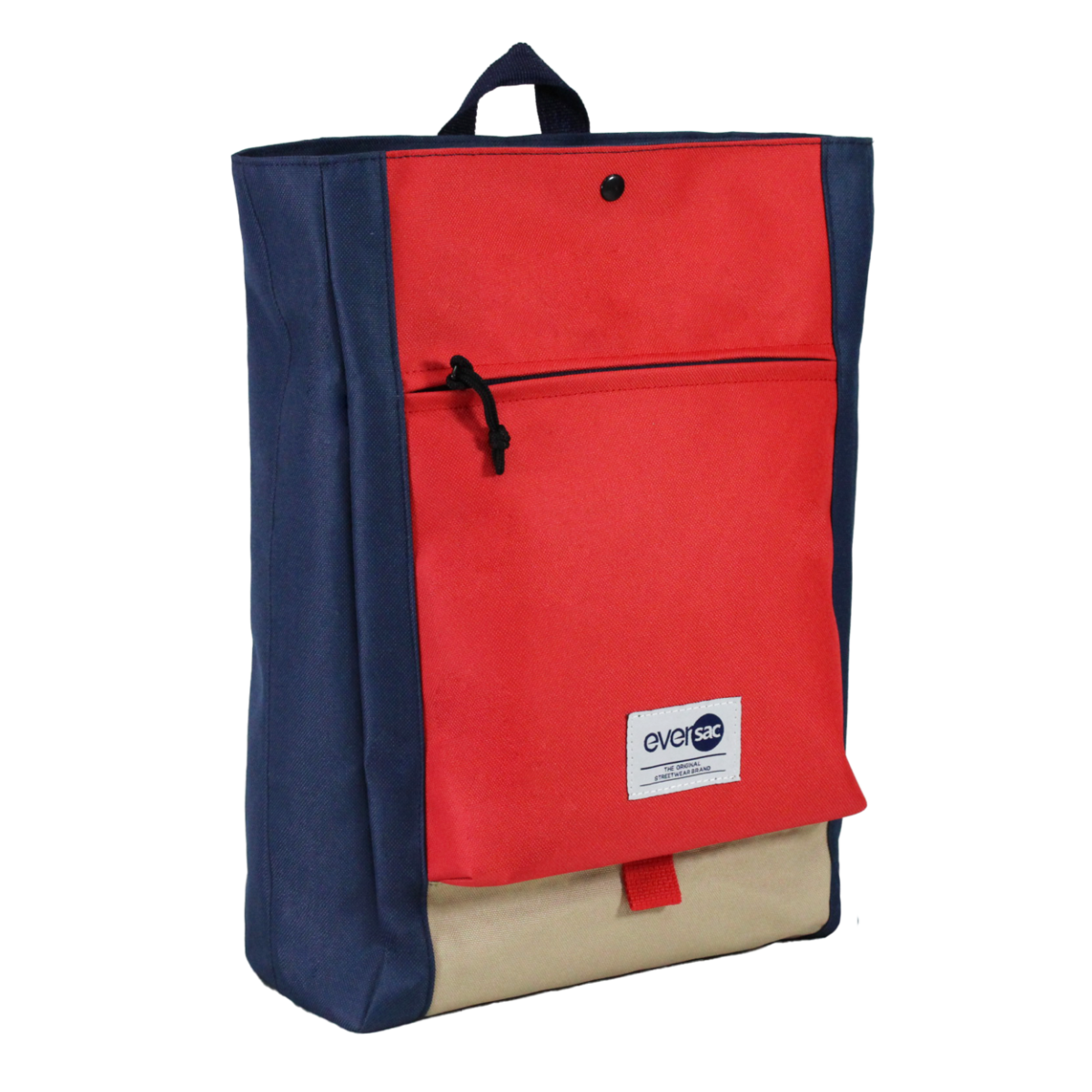 Eversac Backpack Arca Navy Red Tan