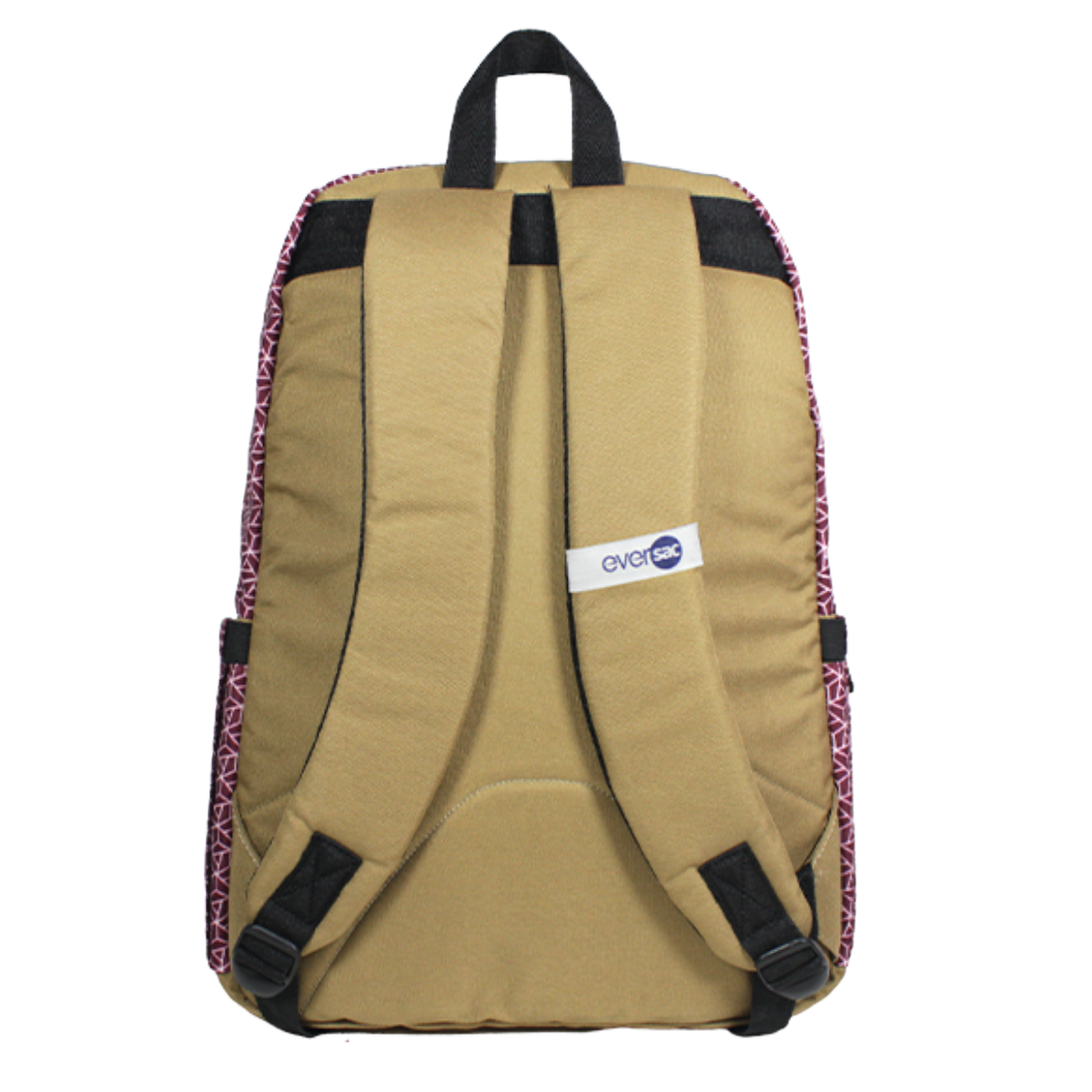 Eversac Backpack Maroon Triangle Khaki