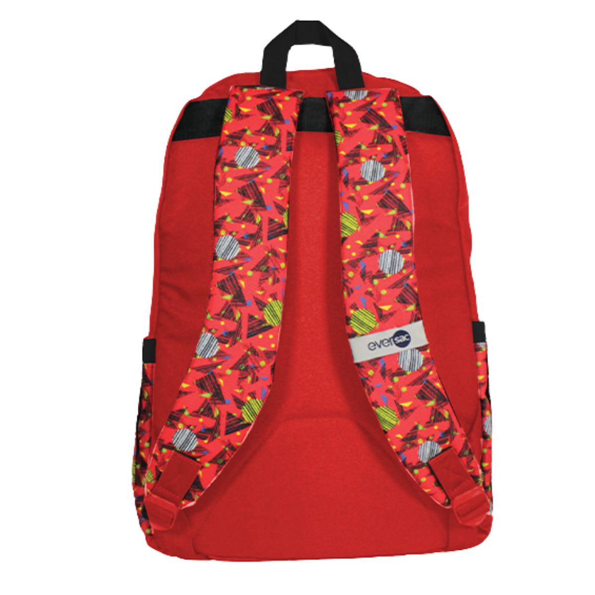 Backpack Eversac Red Red Geomatric