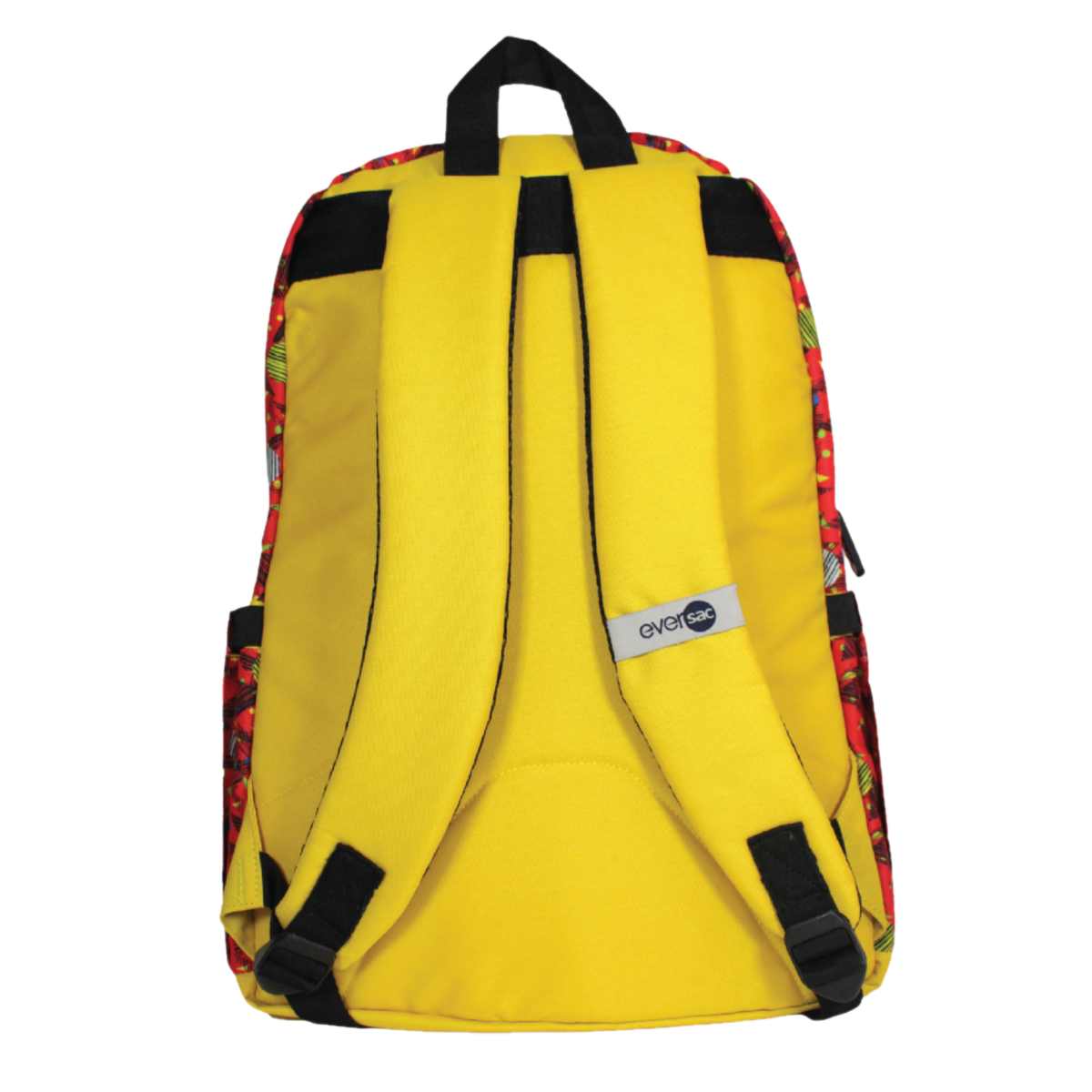 Backpack Eversac Red Geomatric Yellow