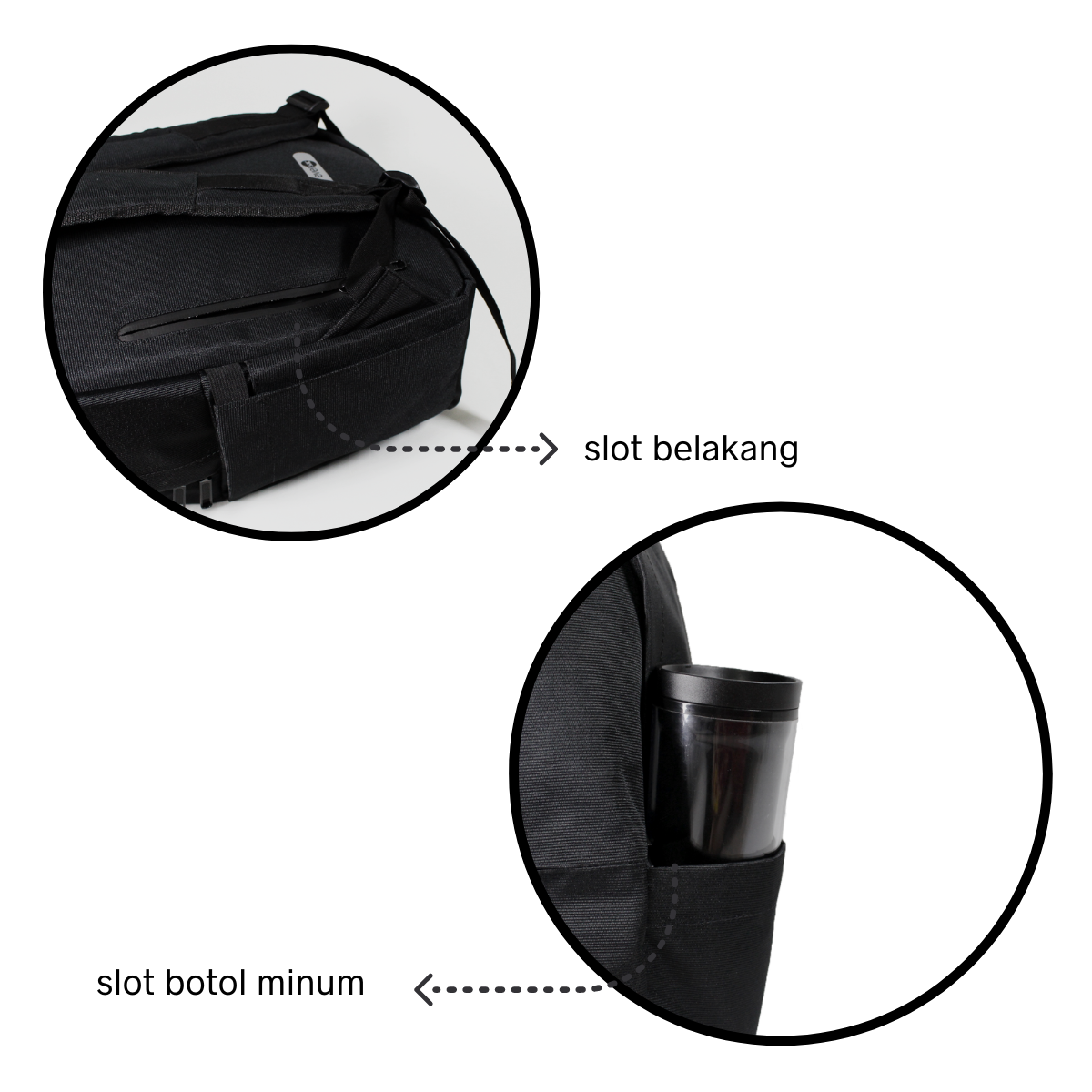 Eversac Office Noir Backpack Dos