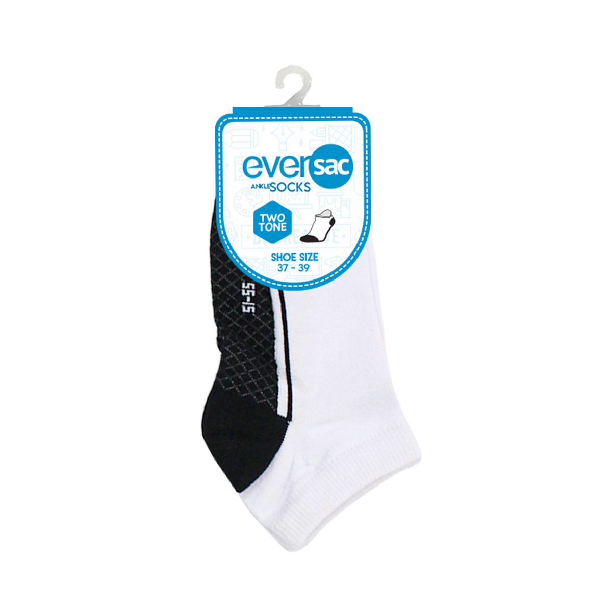 Eversac School Socks Ankle 37-39 Two Tone
