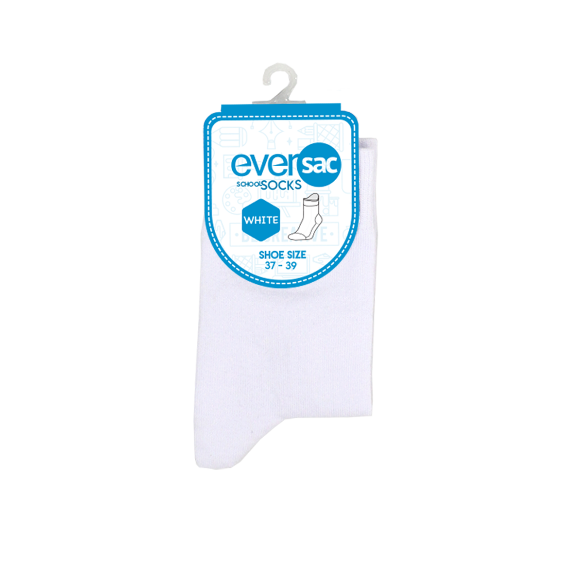 Eversac School Socks 37-39 White