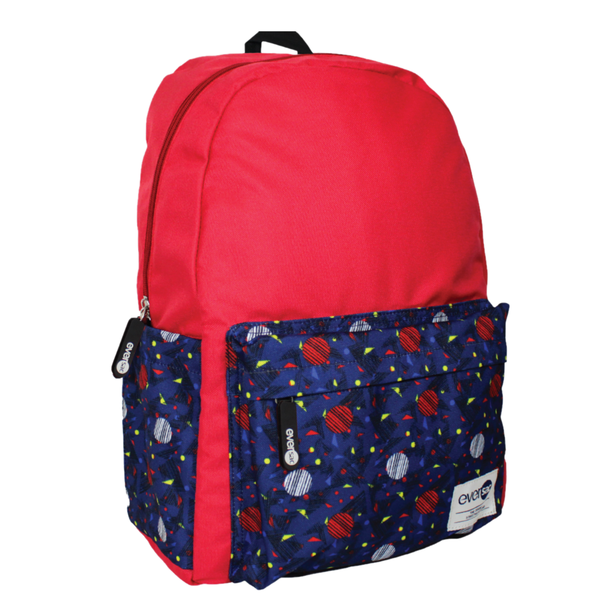 Eversac Backpack Red Blue Geomatric