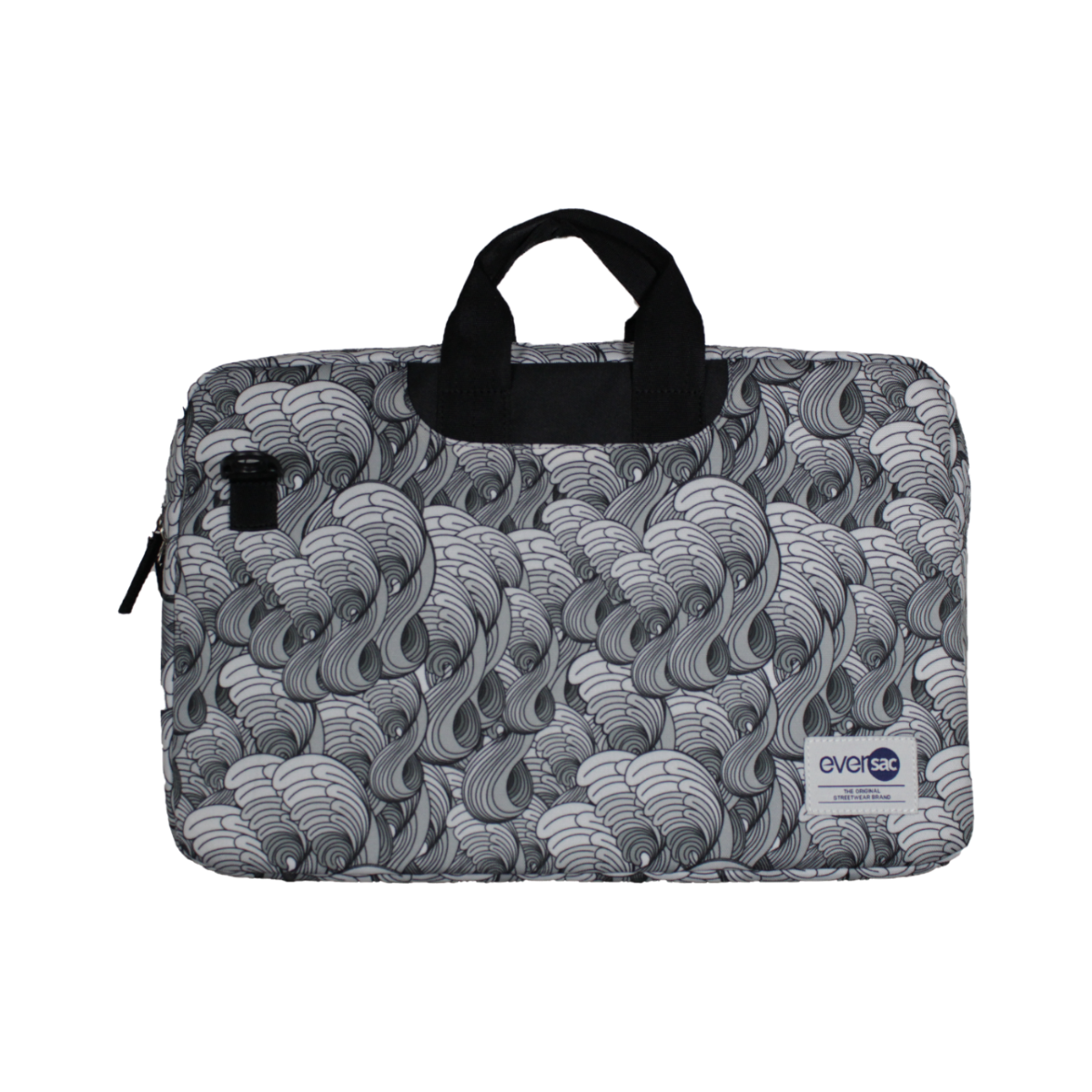Eversac Laptop Case 13-14 Inch Kasa Black Black Wave