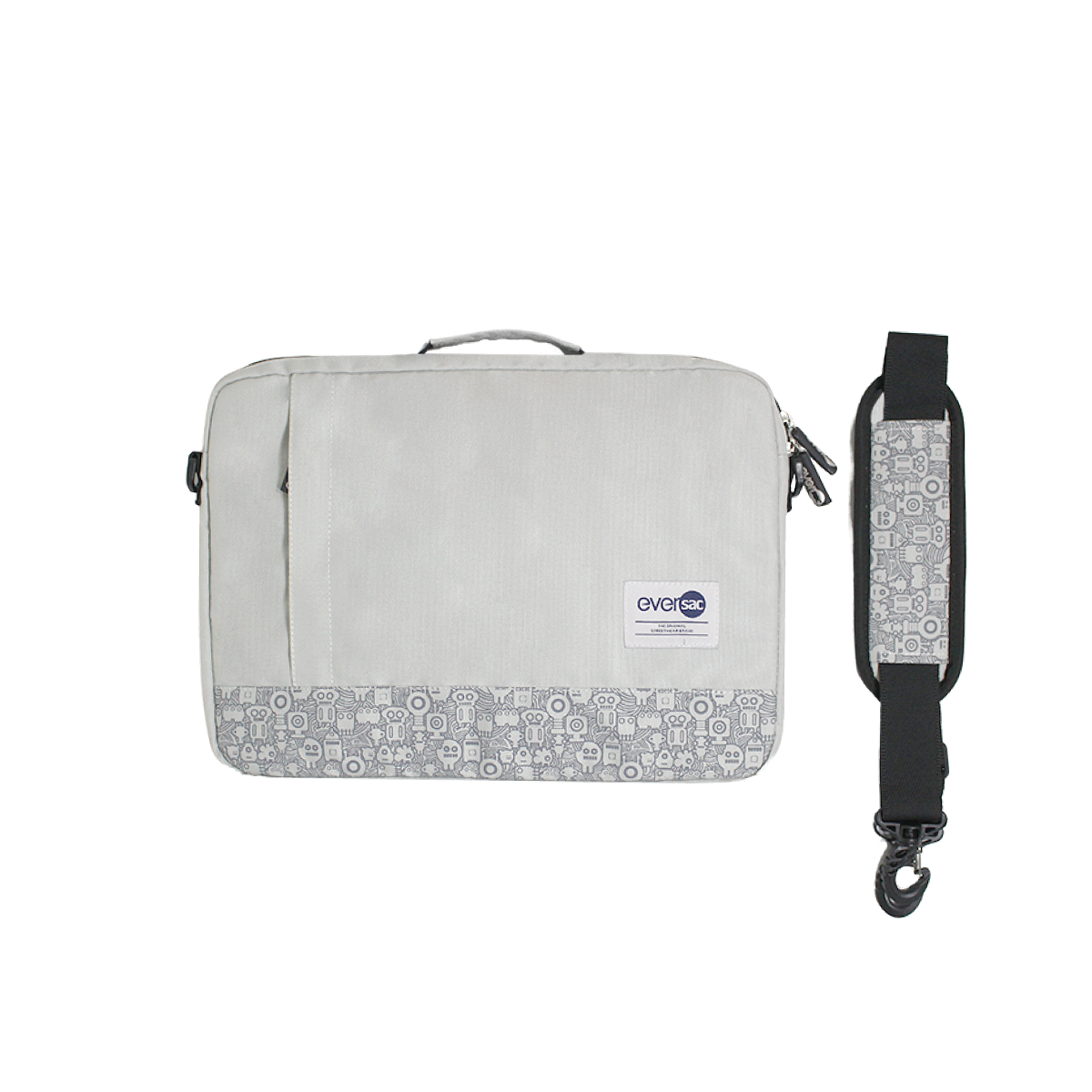Eversac Laptop Case 13-14 Inch Junio Verty Lgrey Robot