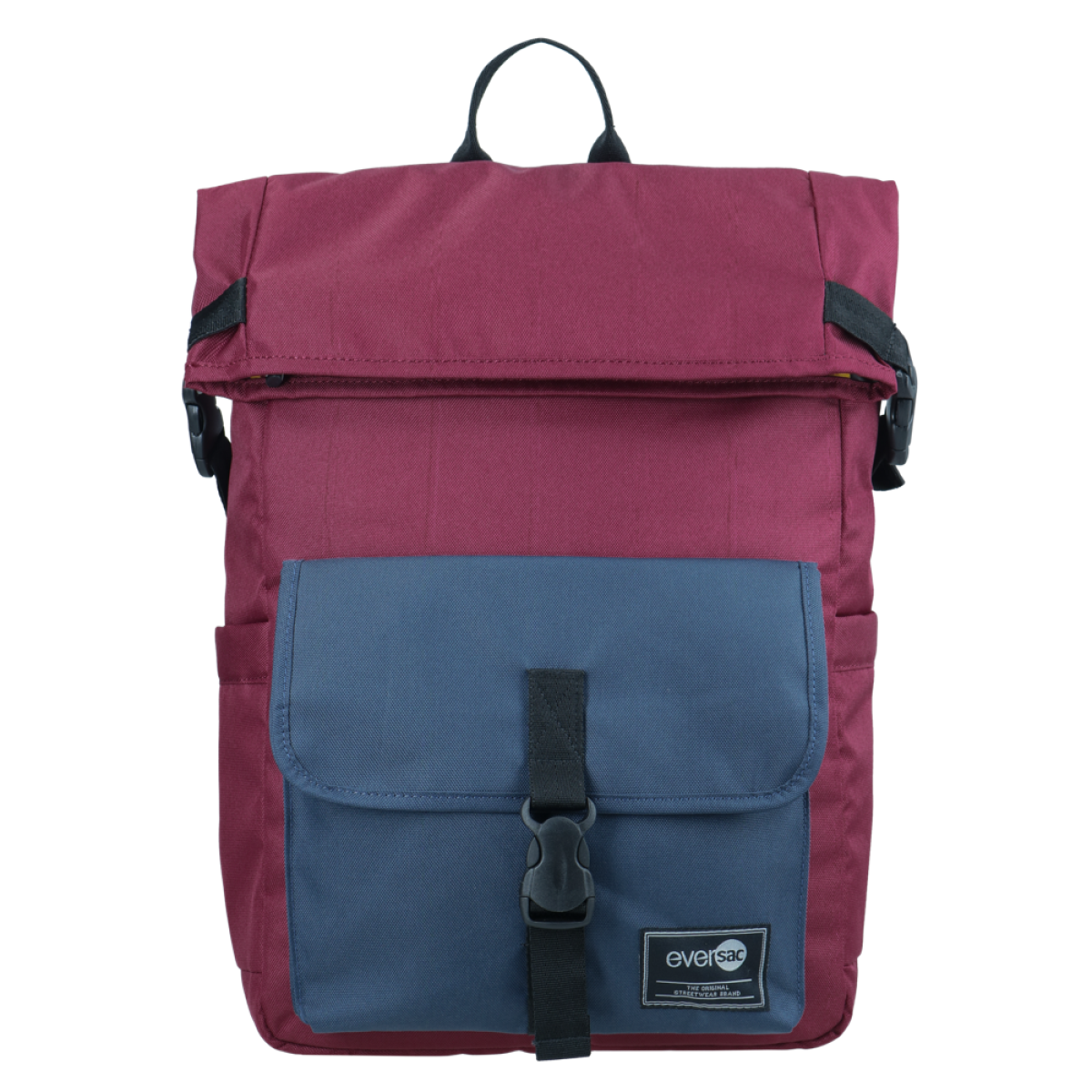 Eversac Logan Backpack Maroon Navy