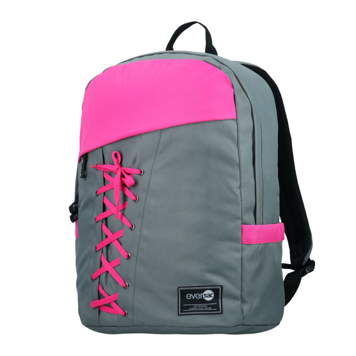 Eversac Lacebag Backpack Grey Fuscia
