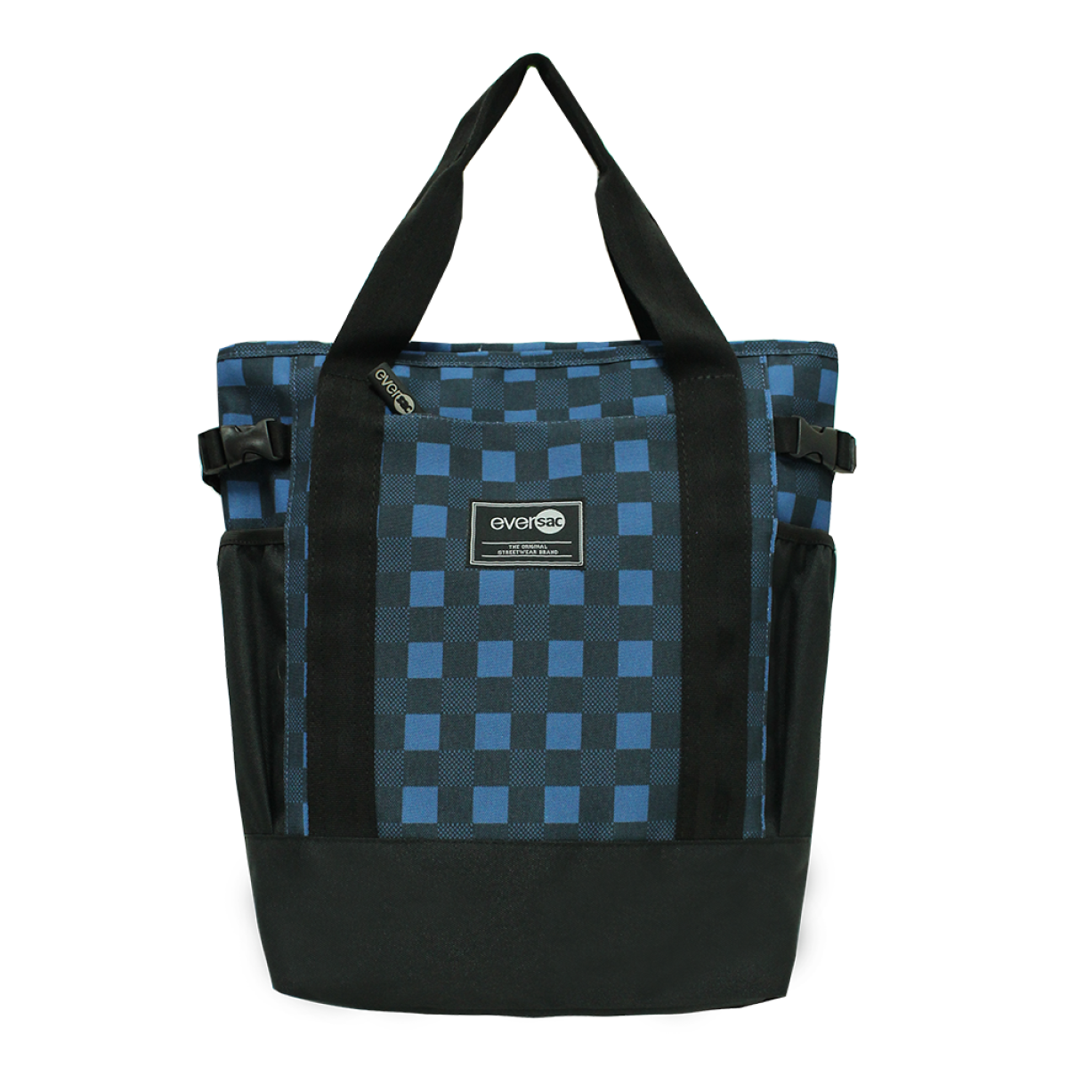 Eversac Ara Backpack Blue Tartan Black