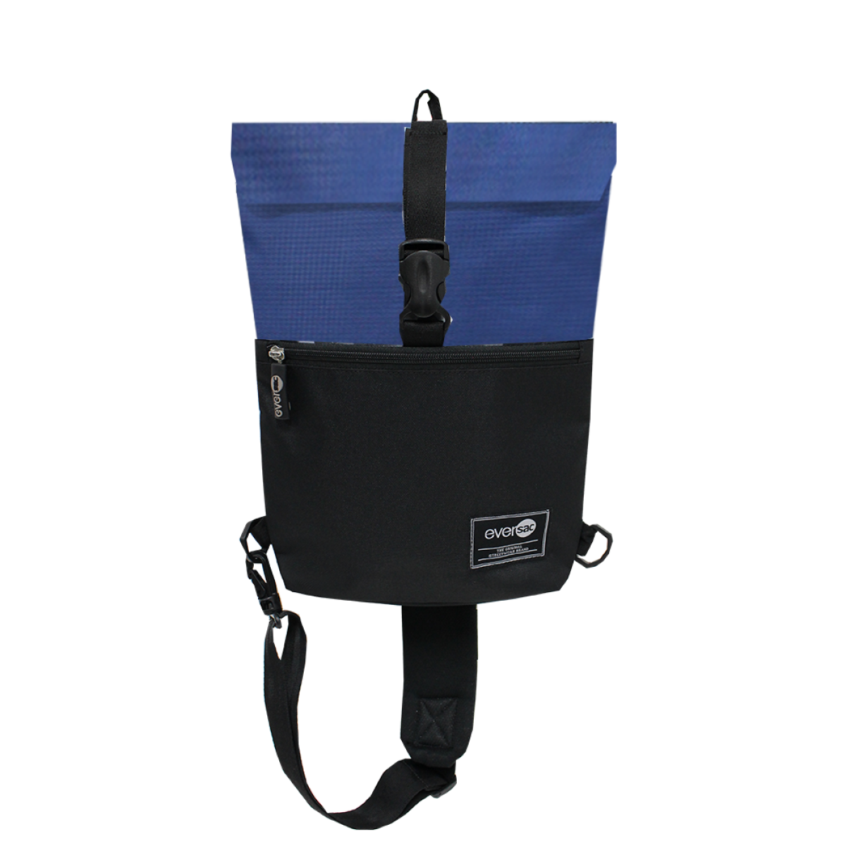 Eversac Ara One Shoulder Navy Dolby Black
