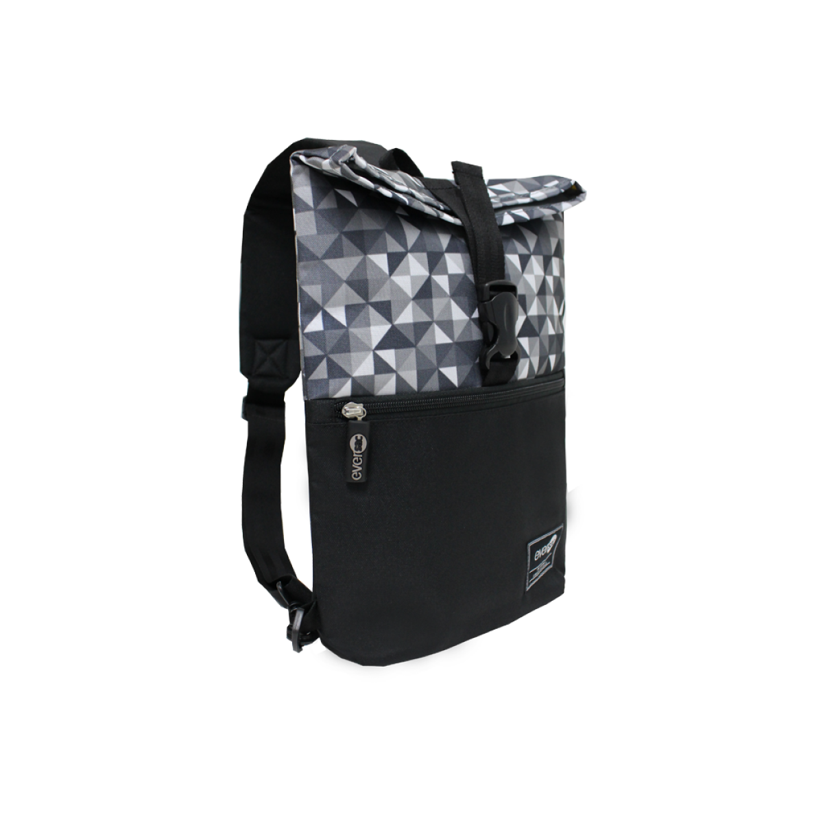 Eversac Ara One Shoulder Mozaik Black