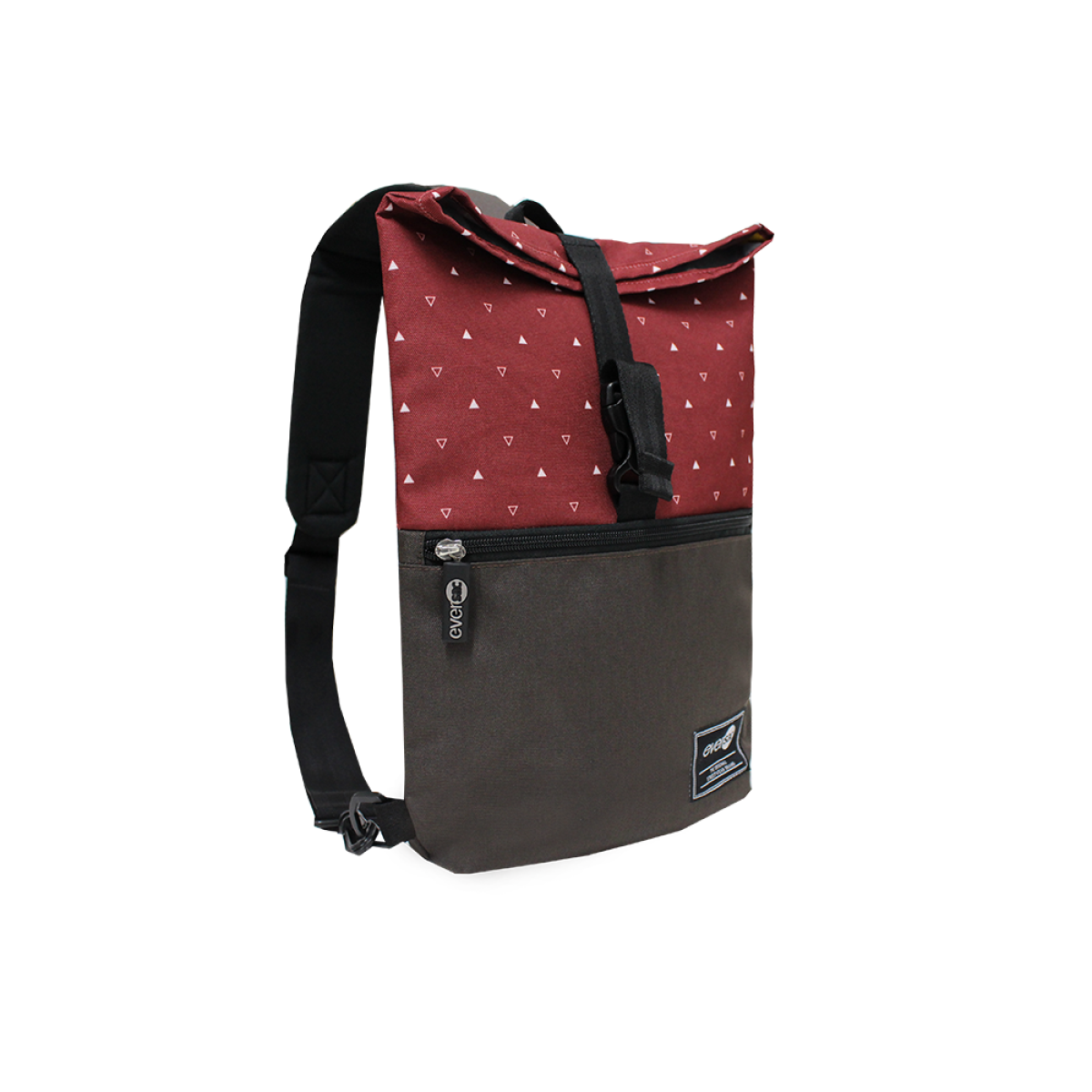 Eversac Ara One Shoulder Maroon Triangle Brown