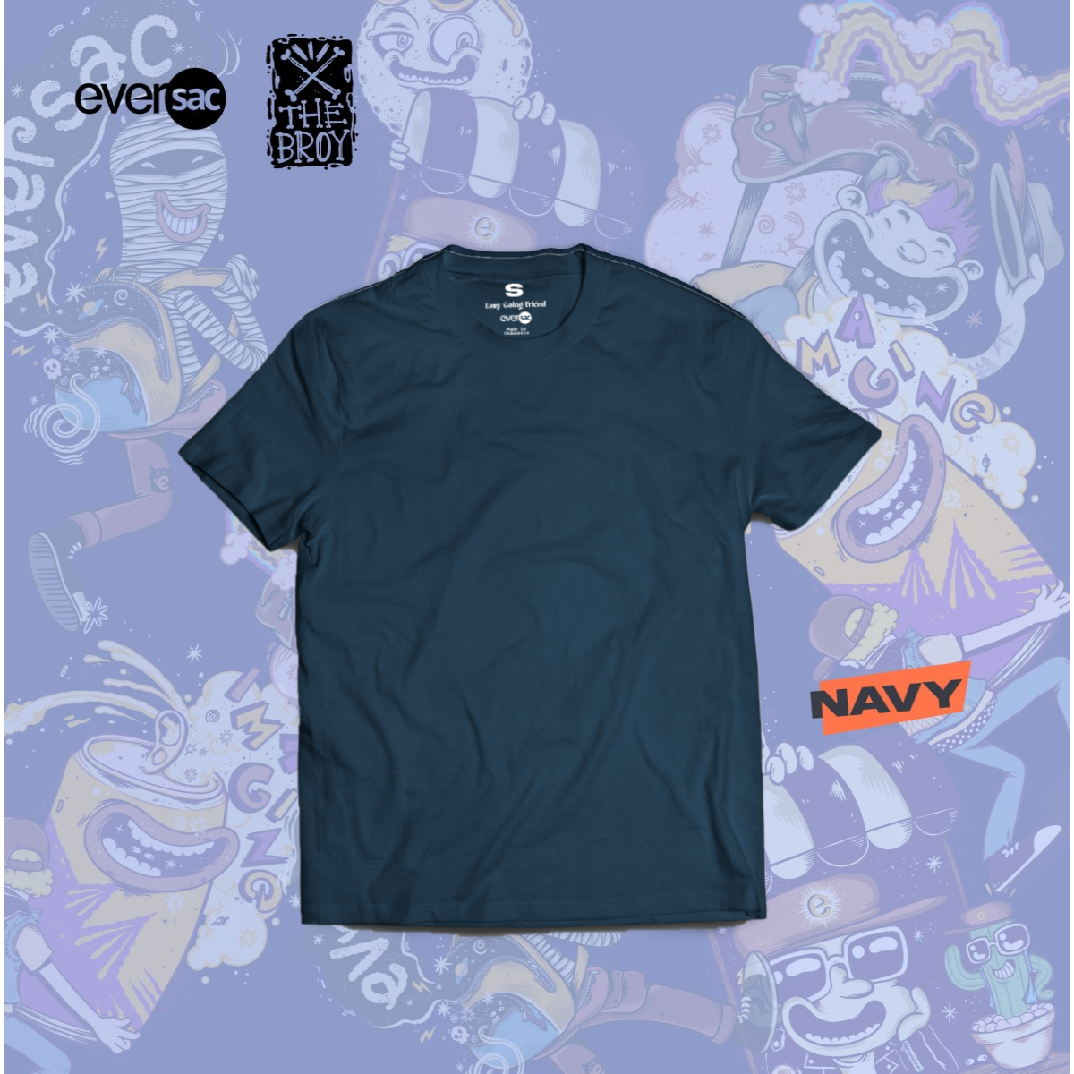 Eversac X The Broy Basic Tee DTF Navy S
