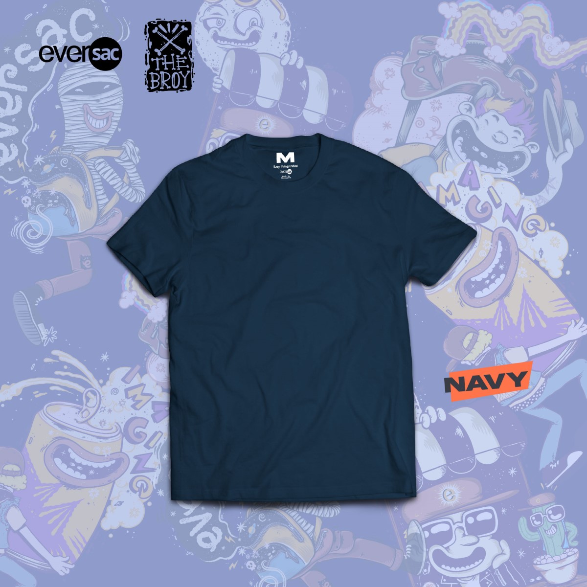 Eversac X The Broy Basic Tee DTF Navy M