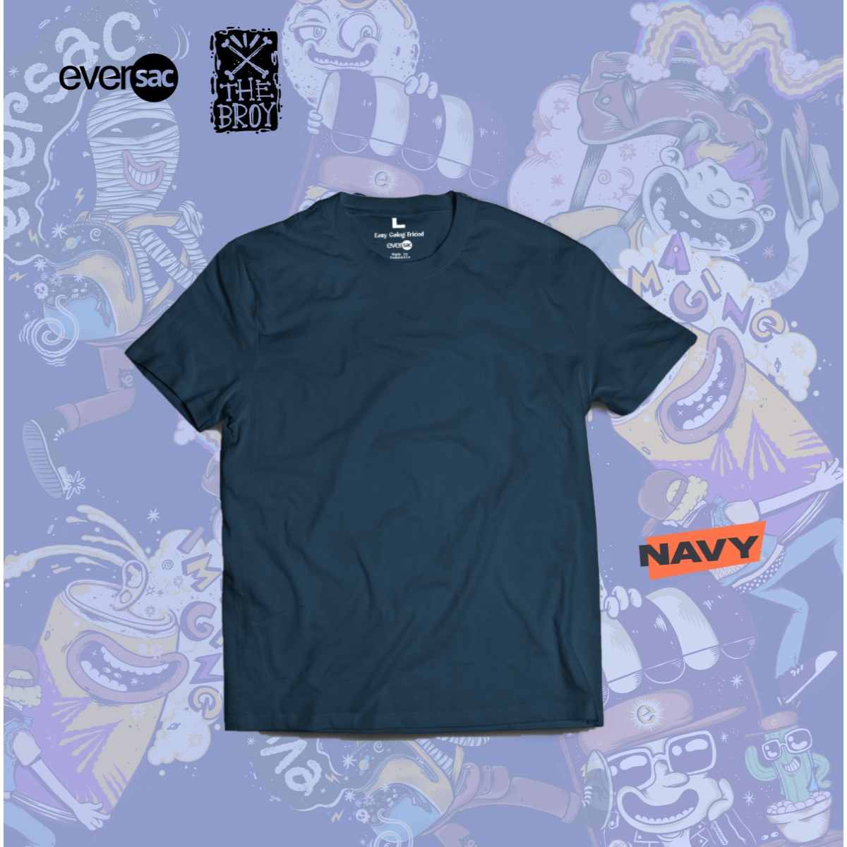 Eversac X The Broy Basic Tee DTF Navy L