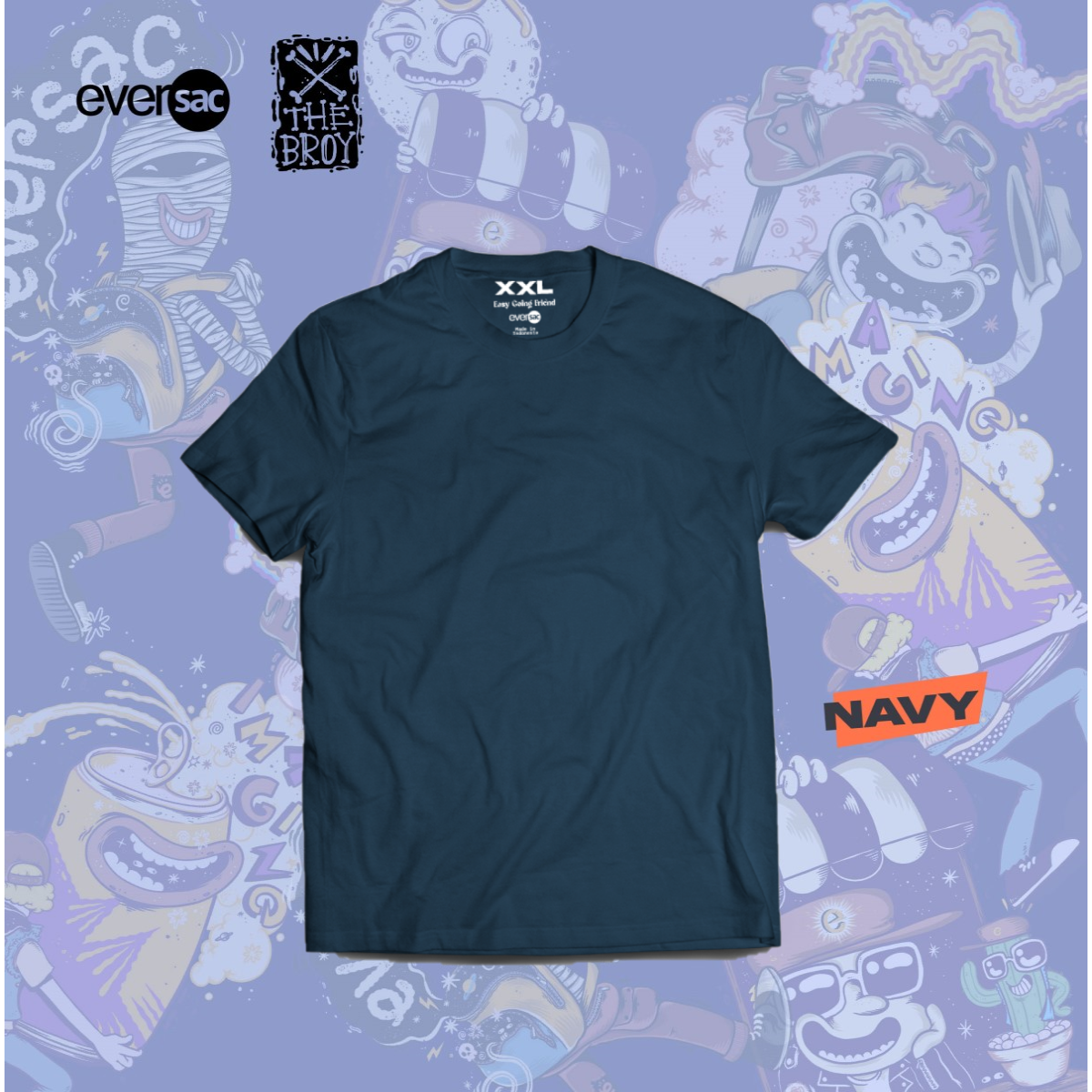 Eversac X The Broy Basic Tee DTF Navy 2XL