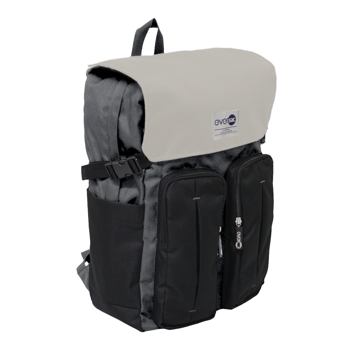 Eversac Backpack Junio Saturn Black Dgrey Lgrey