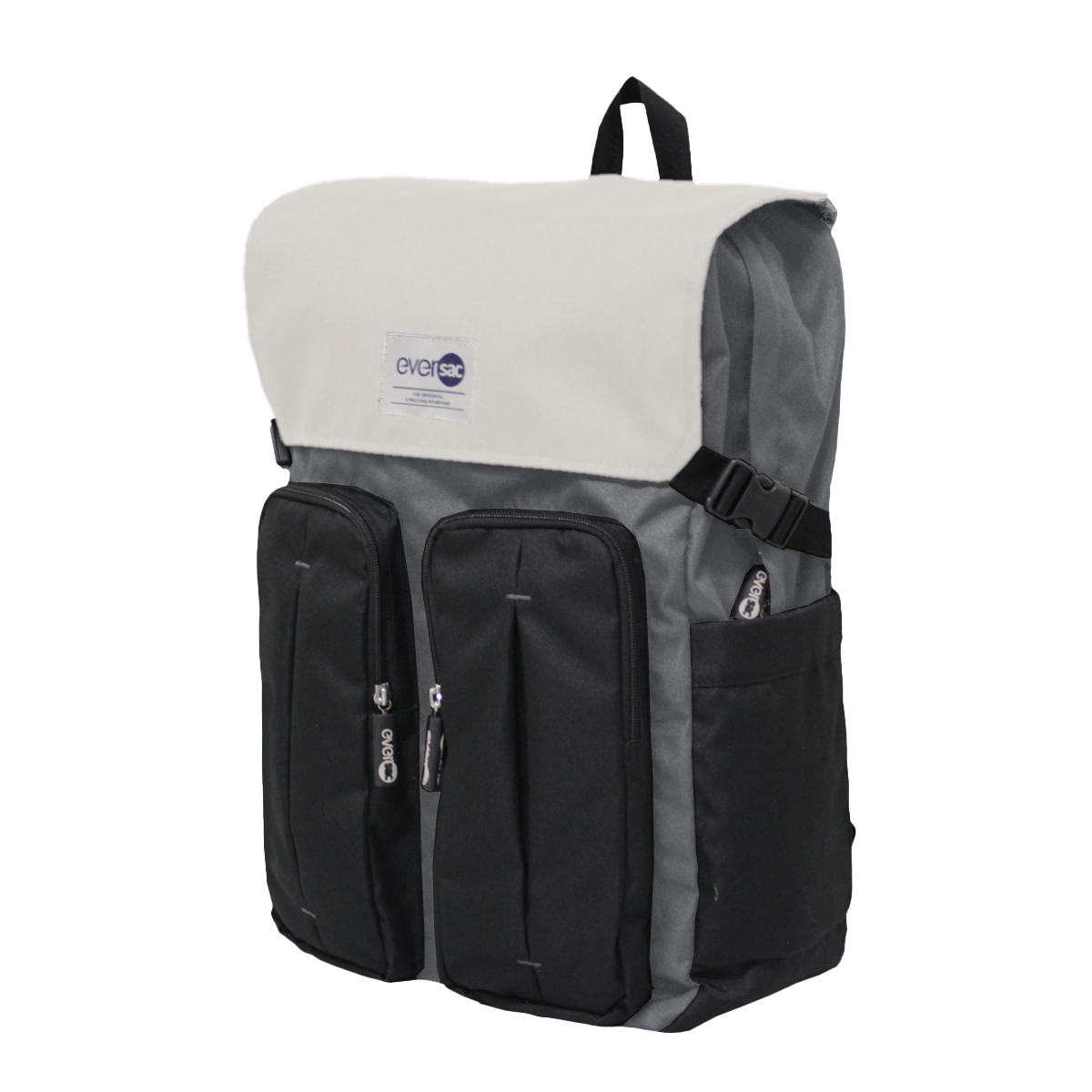 Eversac Backpack Junio Saturn Black Dgrey Lgrey