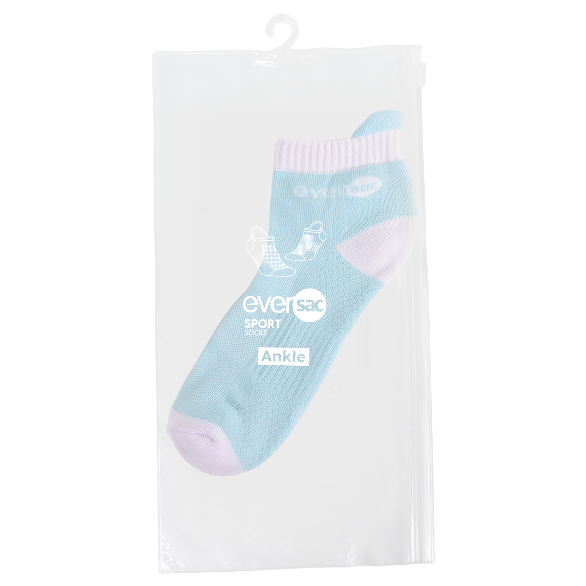 EVERSAC SPORTS SOCKS ANKLE LIGHT BLUE