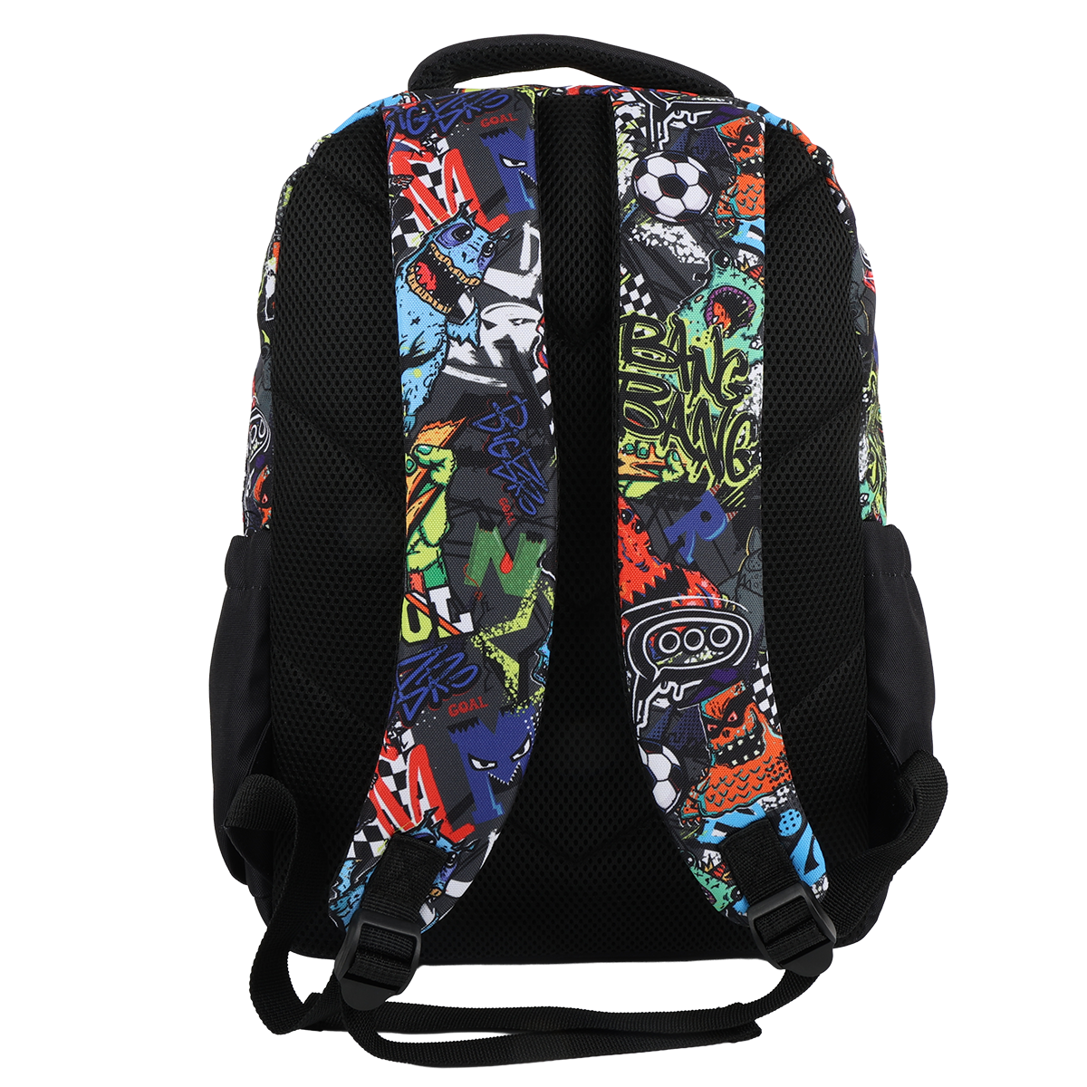 EVERSAC BACKPACK RED GRAFFITI WORLD WITH CHARM