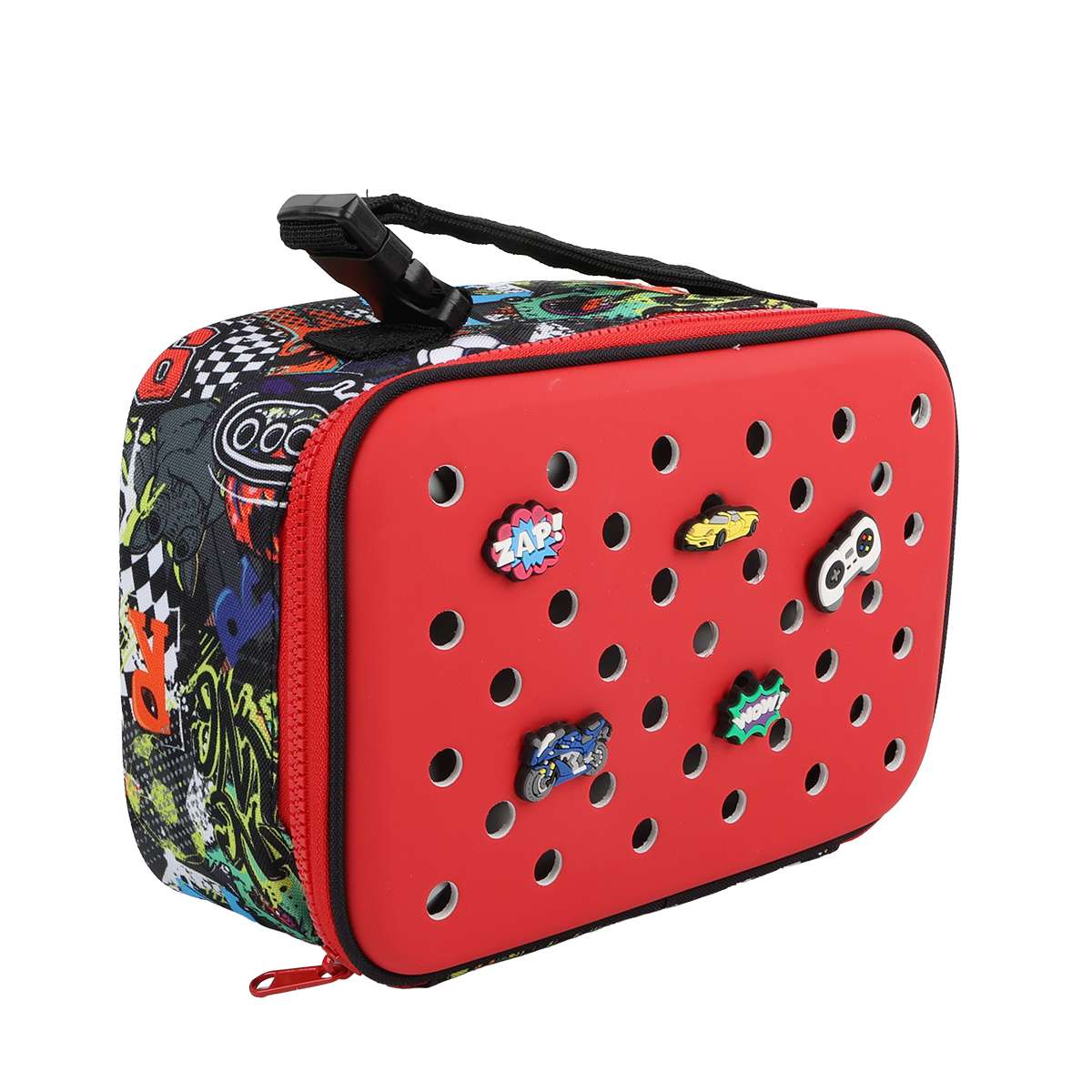 EVERSAC LUNCH BAG RED GRAFFITI WORLD WITH CHARM