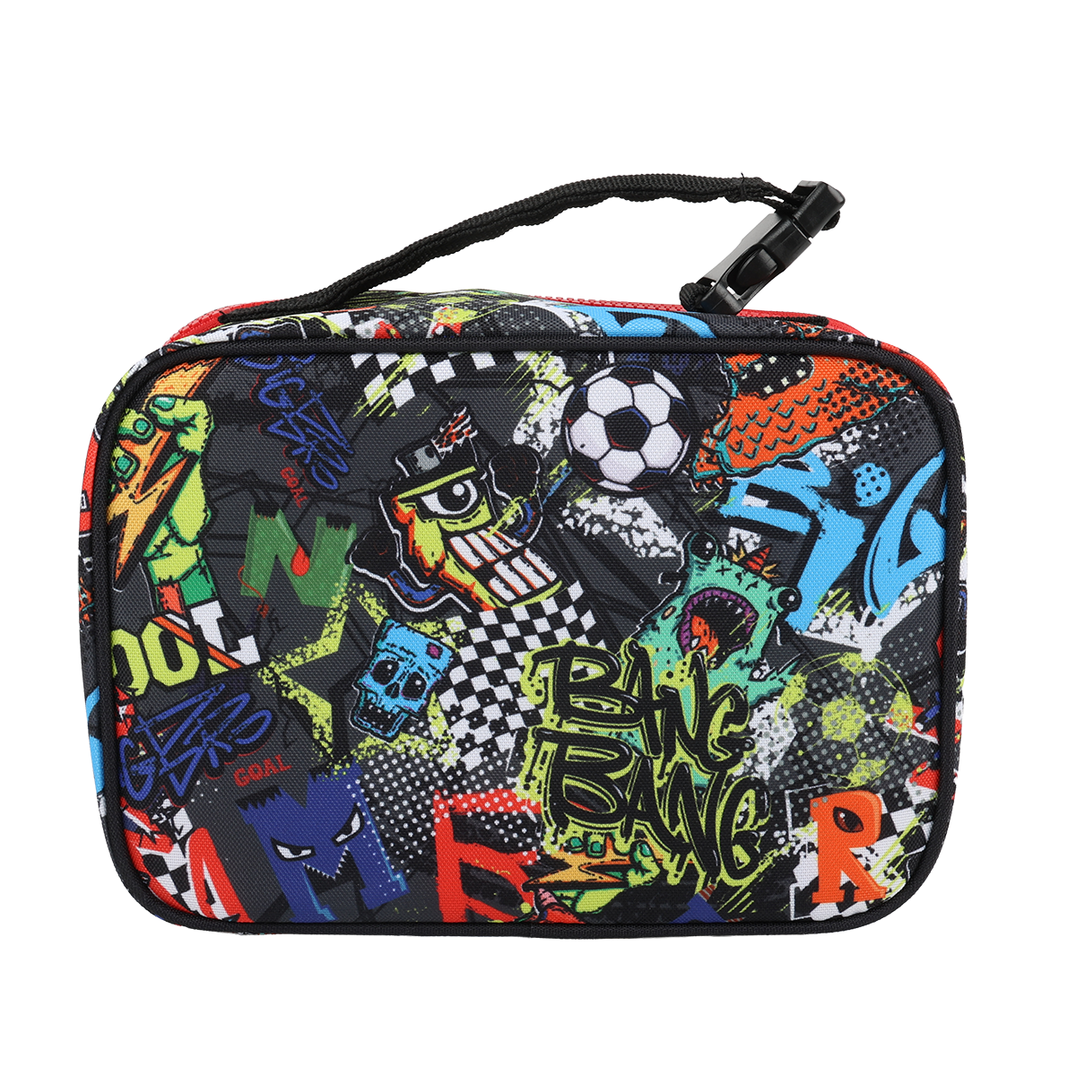 EVERSAC LUNCH BAG RED GRAFFITI WORLD WITH CHARM