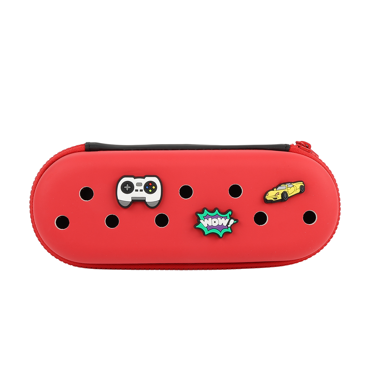 EVERSAC PENCIL CASE RED GRAFFITI WORLD WITH CHARM
