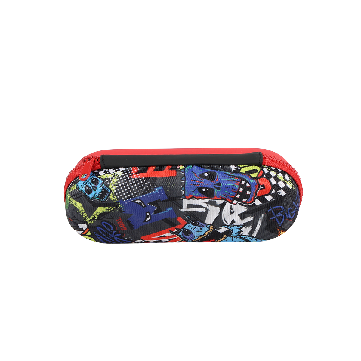 EVERSAC PENCIL CASE RED GRAFFITI WORLD WITH CHARM