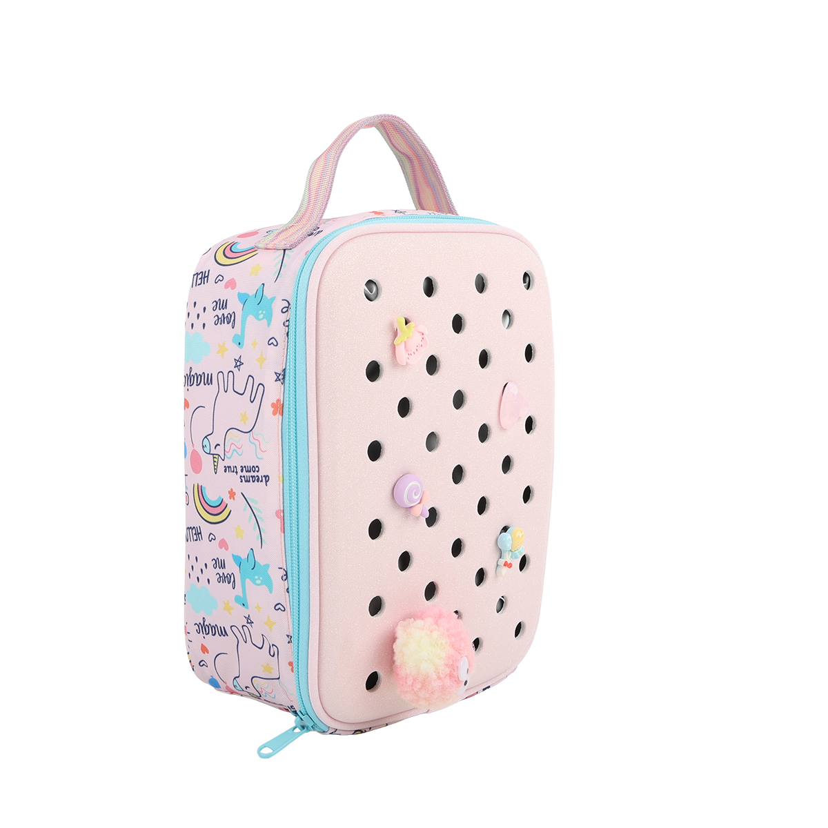EVERSAC LUNCH BAG PINK UNICORN WITH CHARM