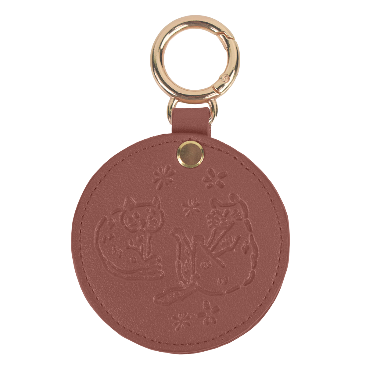 EVERSAC BAG CHARM MIRROR LADIES BROWN
