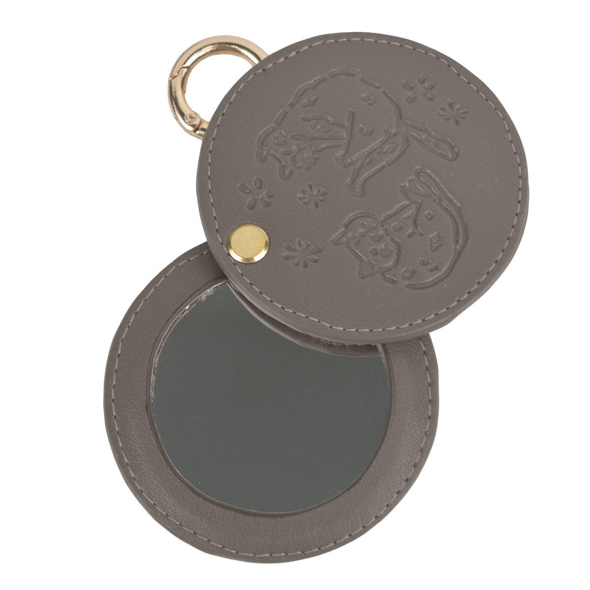 EVERSAC BAG CHARM MIRROR LADIES DARK BROWN