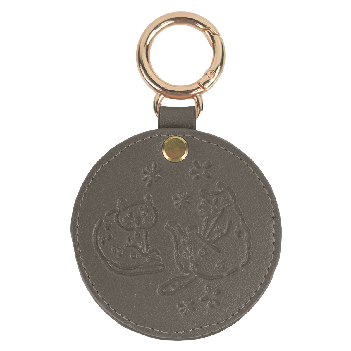 EVERSAC BAG CHARM MIRROR LADIES DARK BROWN