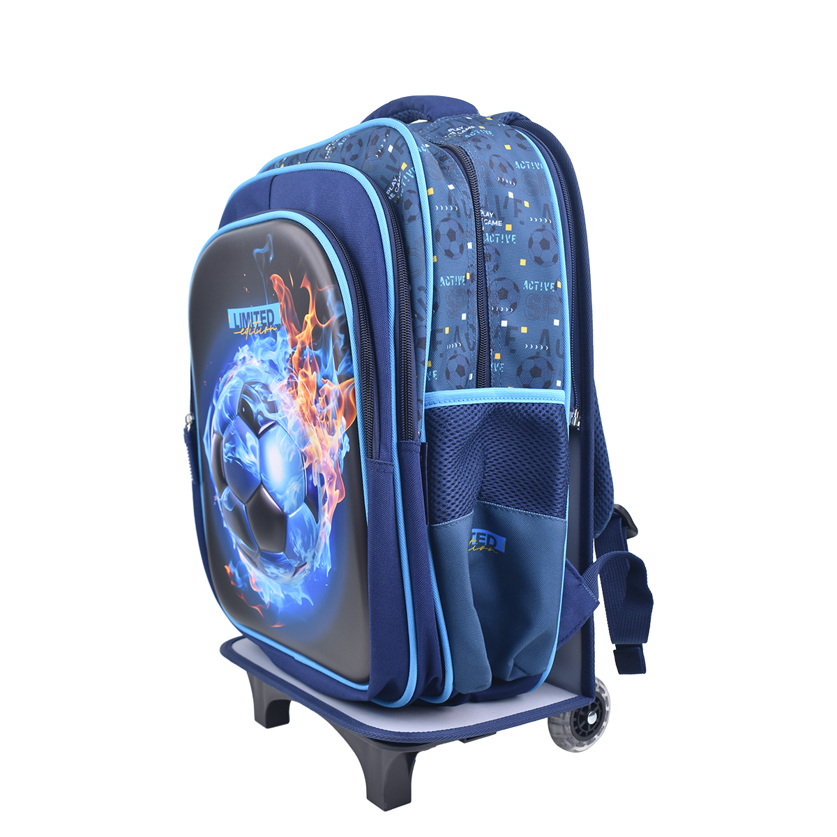 EVERSAC DETACHABLE TROLLEY BACKPACK BLUE SOCCER